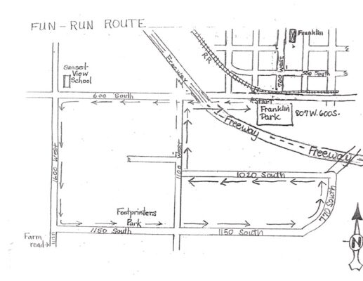 Map of Fun Run route
